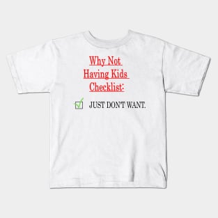 Childfree list Kids T-Shirt